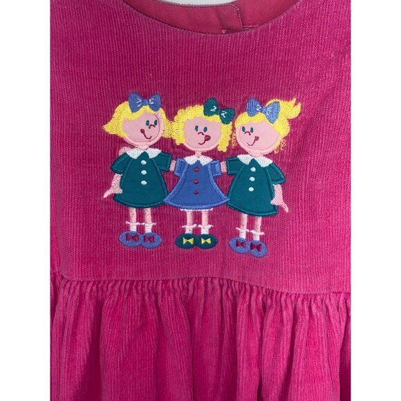 Vintage Fast‎ Friends Girl’s Pink Corduroy Girls Dress Size 4 Button Up Back USA - Picture 3 of 5